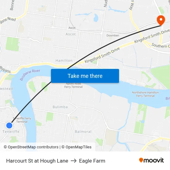 Harcourt St at Hough Lane to Eagle Farm map