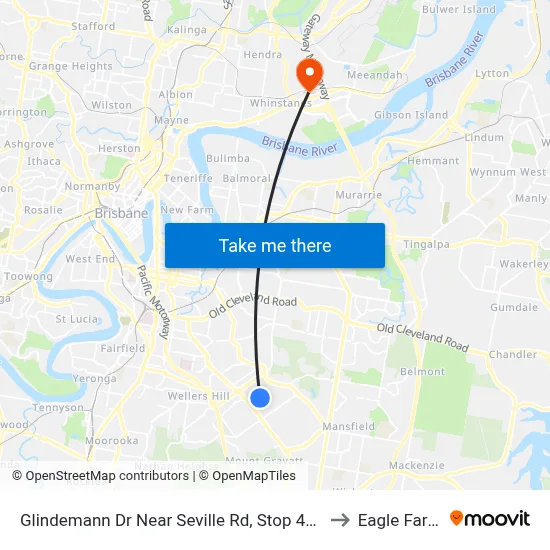 Glindemann Dr Near Seville Rd, Stop 47b to Eagle Farm map