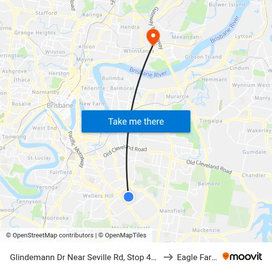 Glindemann Dr Near Seville Rd, Stop 47b to Eagle Farm map
