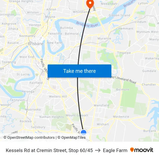 Kessels Rd at Cremin Street, Stop 60/45 to Eagle Farm map