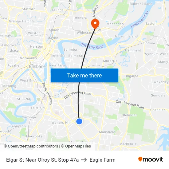 Elgar St Near Olroy St, Stop 47a to Eagle Farm map