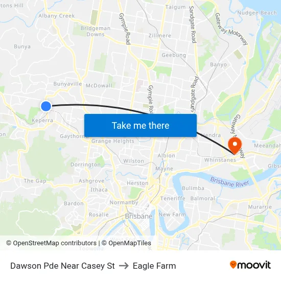 Dawson Pde Near Casey St to Eagle Farm map