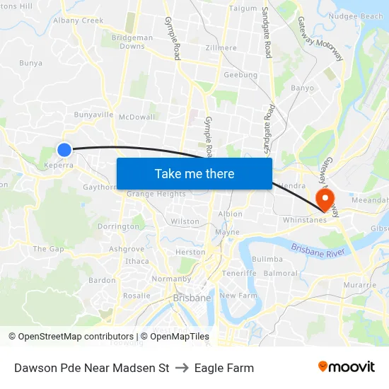 Dawson Pde Near Madsen St to Eagle Farm map