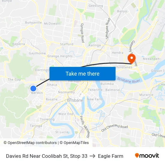 Davies Rd Near Coolibah St, Stop 33 to Eagle Farm map