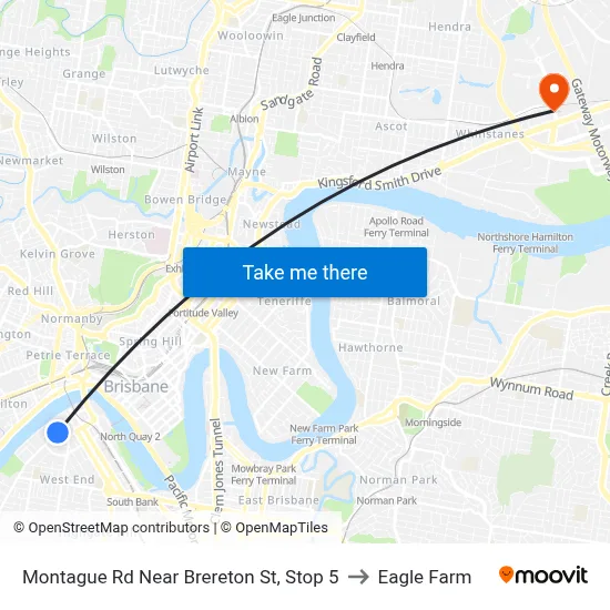 Montague Rd Near Brereton St, Stop 5 to Eagle Farm map