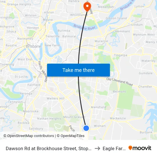 Dawson Rd at Brockhouse Street, Stop 77 to Eagle Farm map