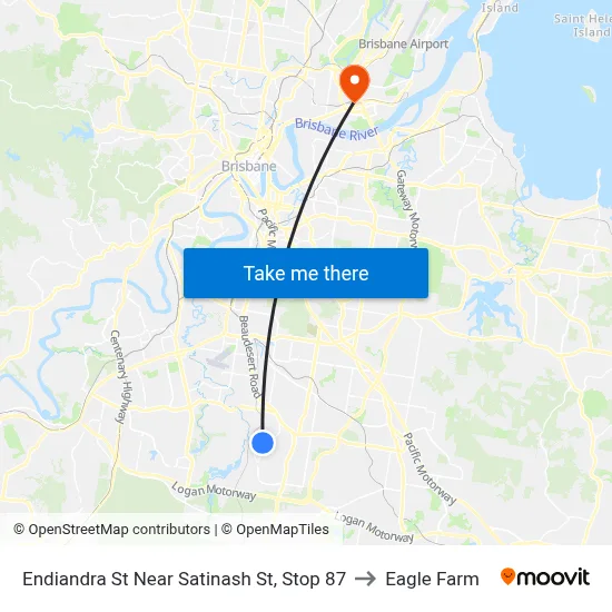 Endiandra St Near Satinash St, Stop 87 to Eagle Farm map