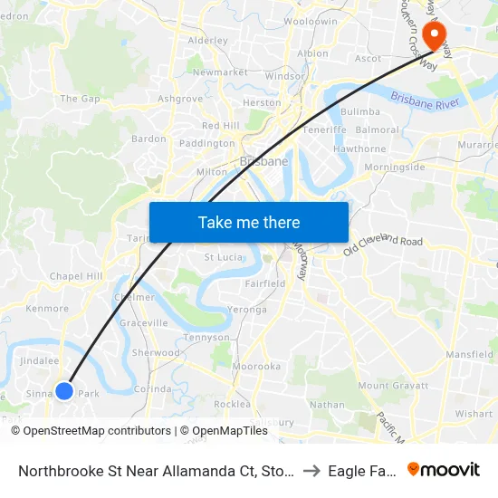 Northbrooke St Near Allamanda Ct, Stop 59 to Eagle Farm map