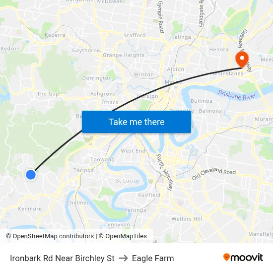 Ironbark Rd Near Birchley St to Eagle Farm map