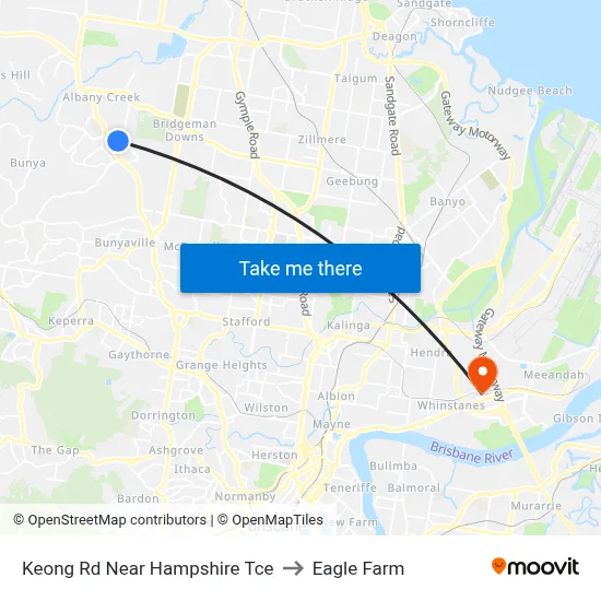 Keong Rd Near Hampshire Tce to Eagle Farm map