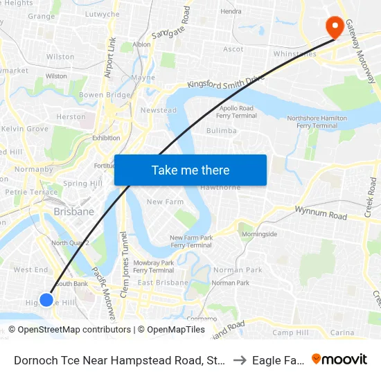 Dornoch Tce Near Hampstead Road, Stop 21 to Eagle Farm map