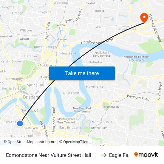 Edmondstone Near Vulture Street Hail 'N' Ride to Eagle Farm map