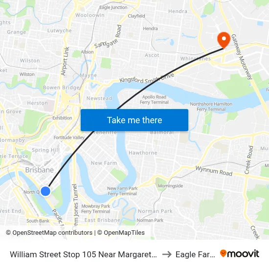 William Street Stop 105 Near Margaret St to Eagle Farm map