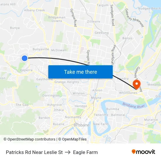 Patricks Rd Near Leslie St to Eagle Farm map