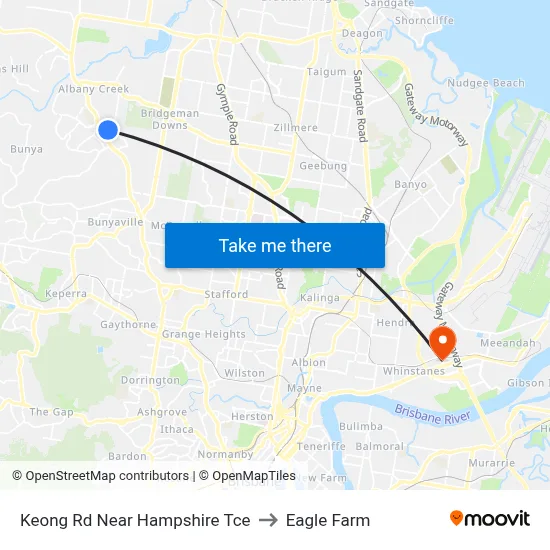 Keong Rd Near Hampshire Tce to Eagle Farm map