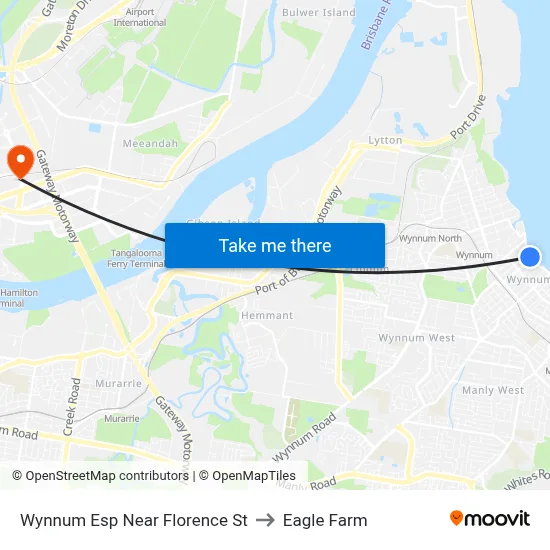 Wynnum Esp Near Florence St to Eagle Farm map
