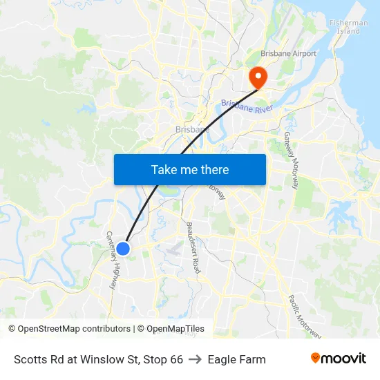 Scotts Rd at Winslow St, Stop 66 to Eagle Farm map