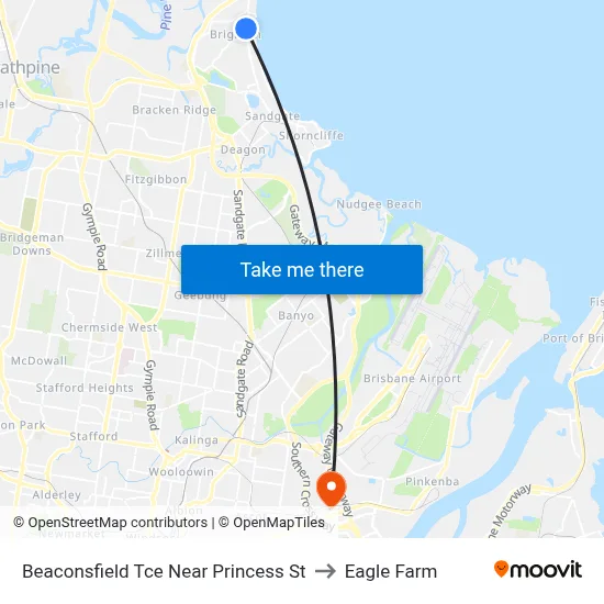 Beaconsfield Tce Near Princess St to Eagle Farm map
