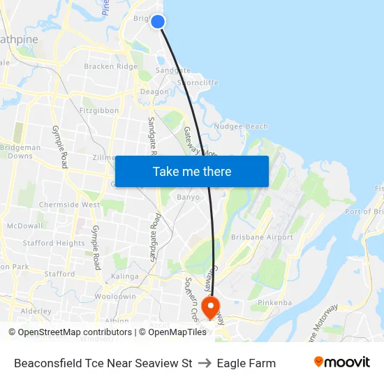 Beaconsfield Tce Near Seaview St to Eagle Farm map