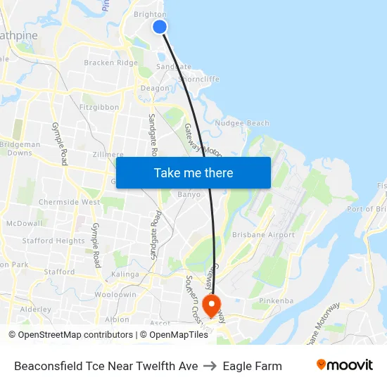 Beaconsfield Tce Near Twelfth Ave to Eagle Farm map