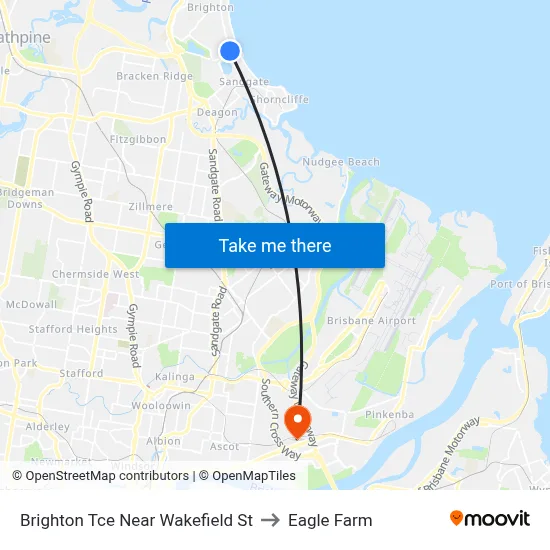 Brighton Tce Near Wakefield St to Eagle Farm map