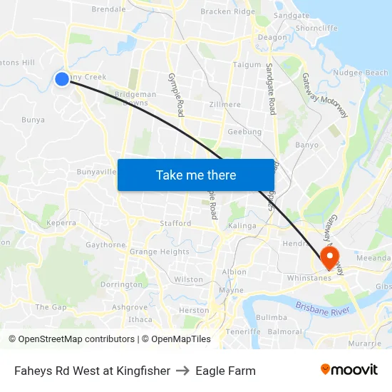 Faheys Rd West at Kingfisher to Eagle Farm map