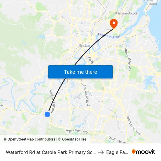 Waterford Rd at Carole Park Primary School to Eagle Farm map