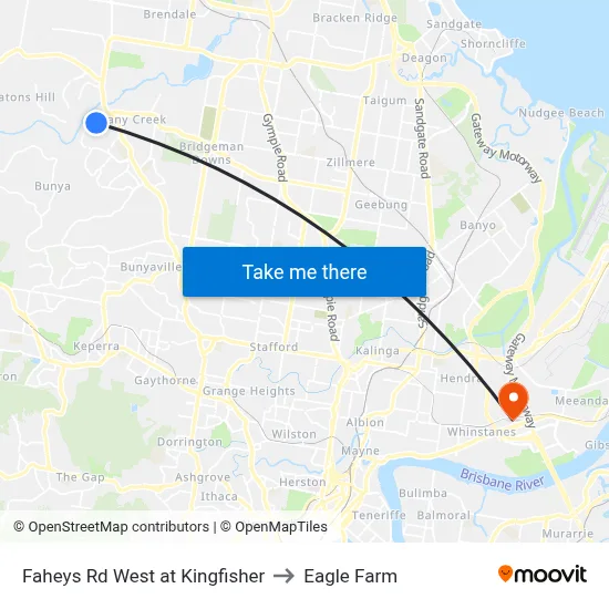 Faheys Rd West at Kingfisher to Eagle Farm map