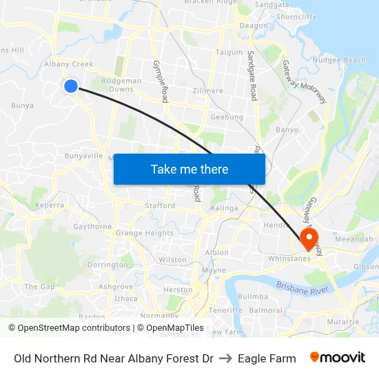 Old Northern Rd Near Albany Forest Dr to Eagle Farm map