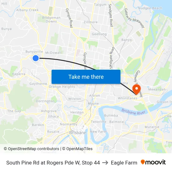 South Pine Rd at Rogers Pde W, Stop 44 to Eagle Farm map