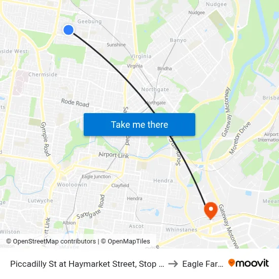 Piccadilly St at Haymarket Street, Stop 48 to Eagle Farm map