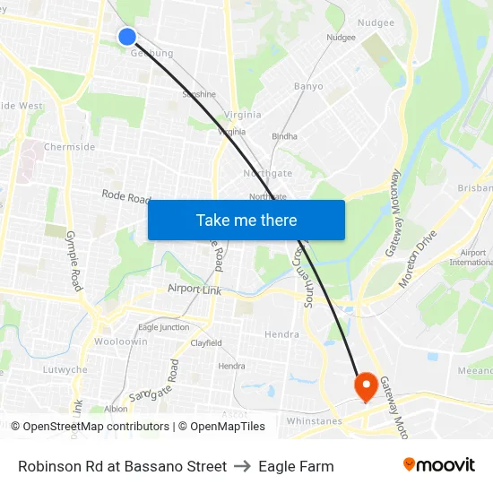 Robinson Rd at Bassano Street to Eagle Farm map