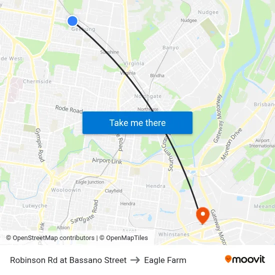 Robinson Rd at Bassano Street to Eagle Farm map