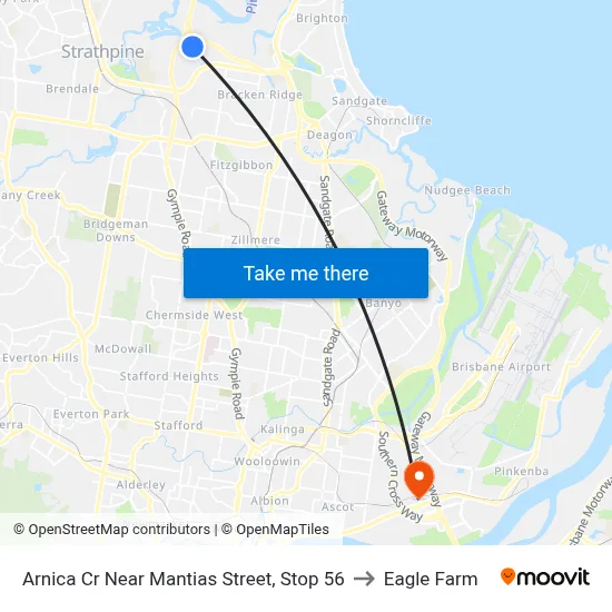 Arnica Cr Near Mantias Street, Stop 56 to Eagle Farm map