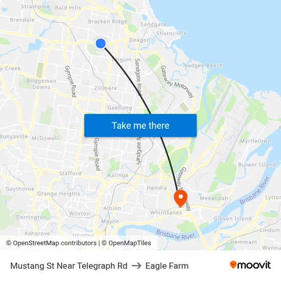 Mustang St Near Telegraph Rd to Eagle Farm map