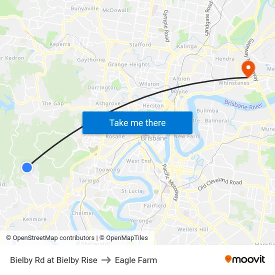 Bielby Rd at Bielby Rise to Eagle Farm map