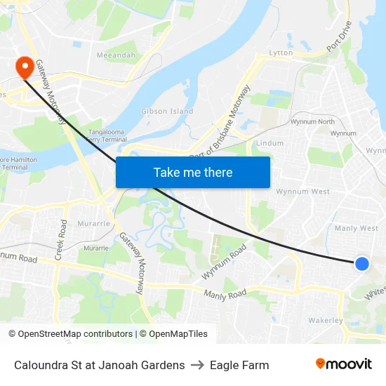 Caloundra St at Janoah Gardens to Eagle Farm map