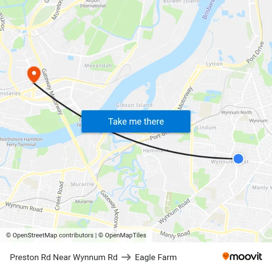 Preston Rd Near Wynnum Rd to Eagle Farm map