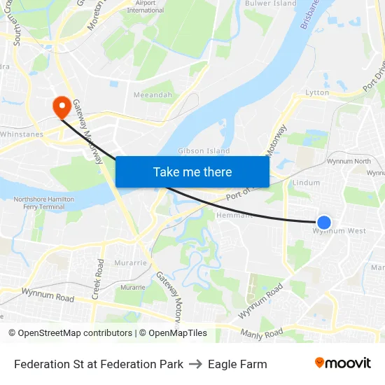 Federation St at Federation Park to Eagle Farm map