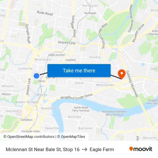 Mclennan St Near Bale St, Stop 16 to Eagle Farm map