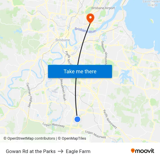Gowan Rd at the Parks to Eagle Farm map