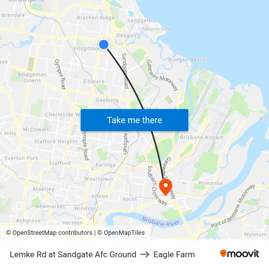 Lemke Rd at Sandgate Afc Ground to Eagle Farm map