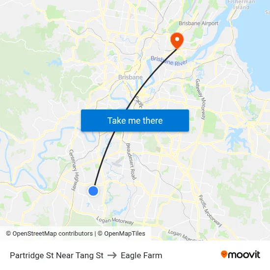 Partridge St Near Tang St to Eagle Farm map