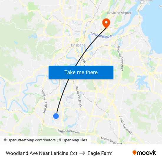 Woodland Ave Near Laricina Cct to Eagle Farm map