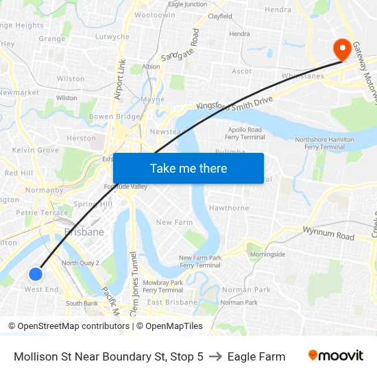 Mollison St Near Boundary St, Stop 5 to Eagle Farm map