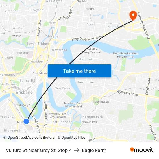 Vulture St Near Grey St, Stop 4 to Eagle Farm map