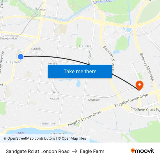 Sandgate Rd at London Road to Eagle Farm map