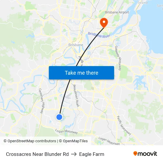 Crossacres Near Blunder Rd to Eagle Farm map