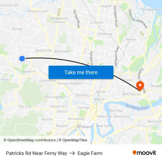Patricks Rd Near Ferny Way to Eagle Farm map