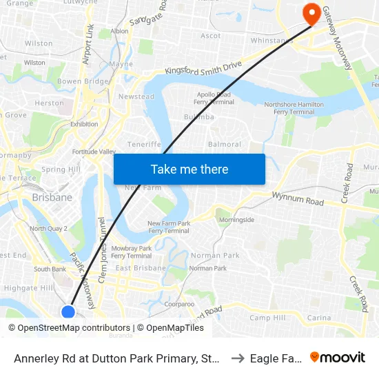 Annerley Rd at Dutton Park Primary, Stop 10 to Eagle Farm map
